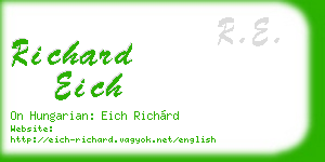 richard eich business card